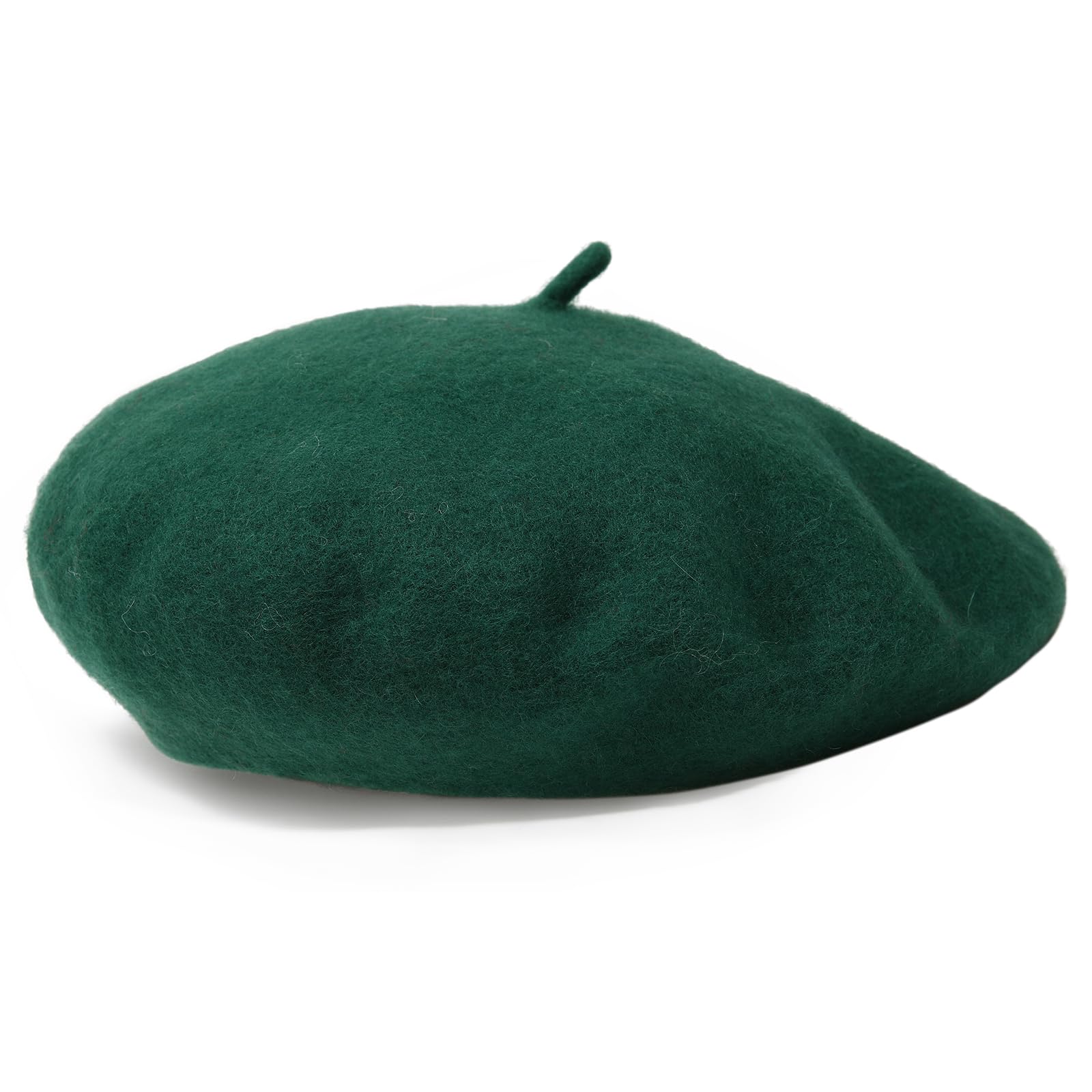 Women French Wool Beret Hats - Solid Color Classic Beanie Winter Cap